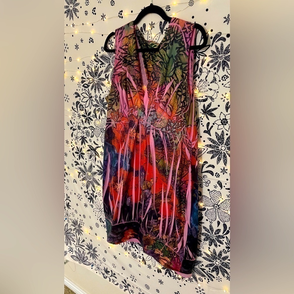 Cute tank top colorful tunic top / dress - Picture 9 of 9